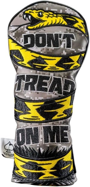 Pins & Aces Don't Tread On Me 2.0 Driver Headcover (Grey/Yellow) Golf 2025 NEW