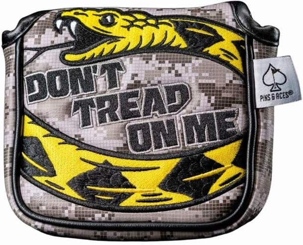 Pins & Aces Don't Tread On Me 2.0 Mallet Putter Headcover (Grey) Golf 2025 NEW
