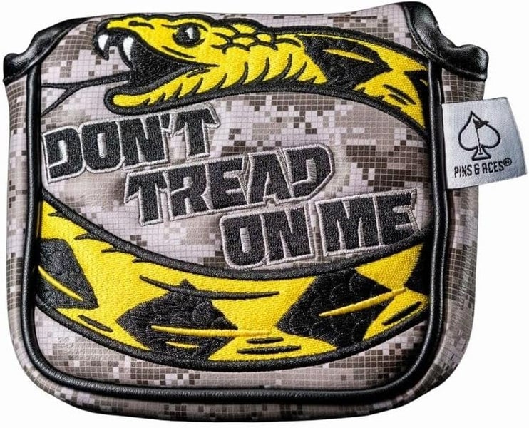 Pins & Aces Don't Tread On Me 2.0 Mallet Putter Headcover (Grey) Golf 2025 NEW