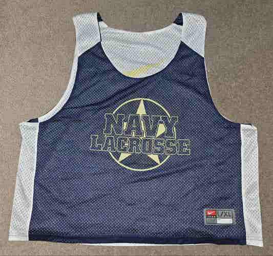 Navy Midshipmen Lacrosse Nike Reversible Pinnie Jersey L/XL Swoosh