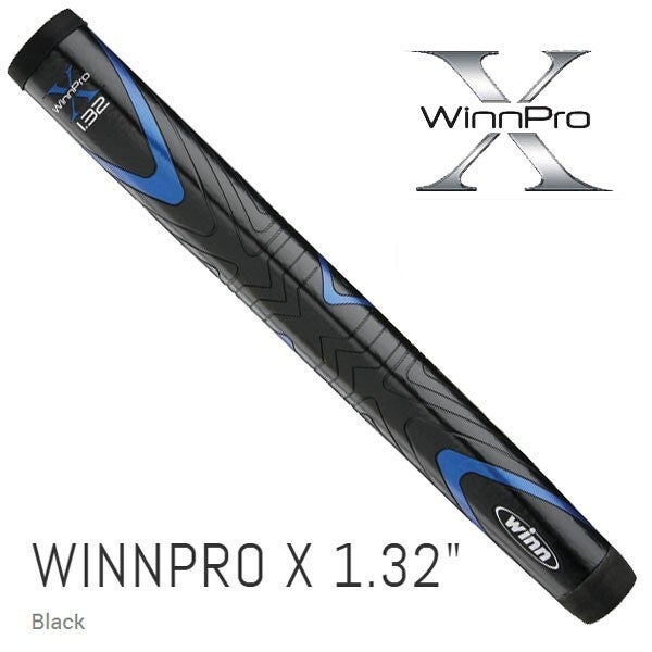 Winn Pro X 1.32" Black Putter Grip Slightly smaller than a Winn Jumbo grip