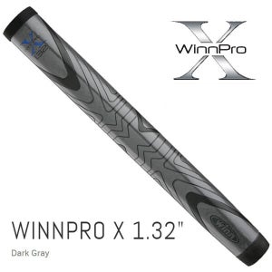 Winn Pro X 1.32" Dark Gray Putter Grip Slightly smaller than a Winn Jumbo grip
