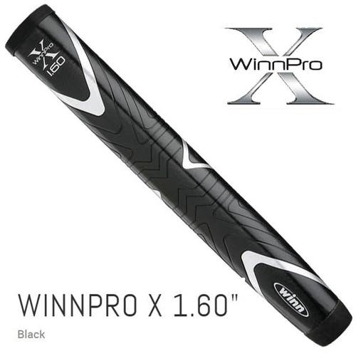 Winn Pro X 1.60" Black Putter Grip The extreme oversized design