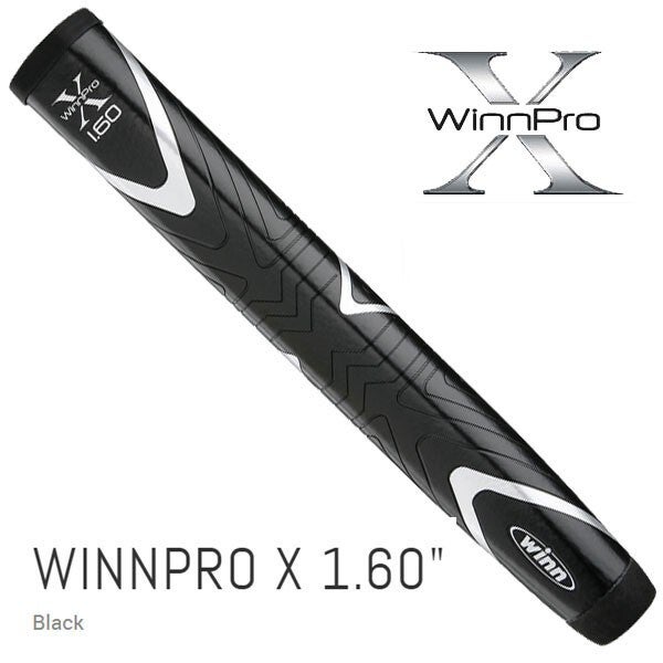 Winn Pro X 1.60" Black Putter Grip The extreme oversized design