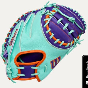 New A2000 33IN SEAFOAM/ORNG CATCHERS MITT 2025 WINTER 11834-WILWBW10394233