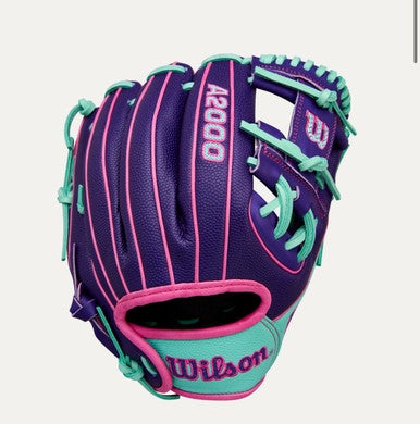New A2000 PURPLE/SEAFOAM RHT 11.5IN WINTER 2025 BASEBALL GLOVE 11834-WILWBW103941115