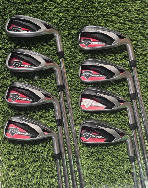 Men's Callaway Razr X Right Handed Iron Set Uniflex Steel Shaft (Used)