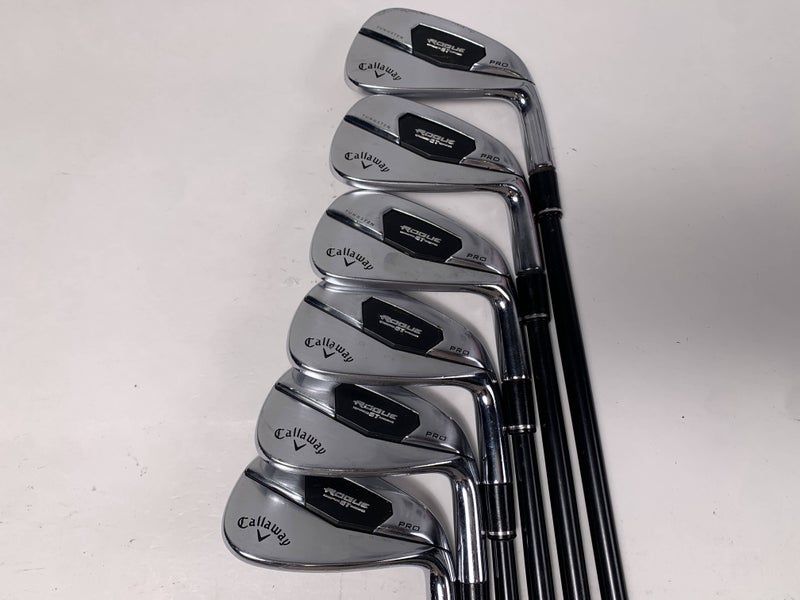 Callaway Rogue ST Pro Iron Set 5-PW Dynamic Gold S300 Black 105g Stiff RH