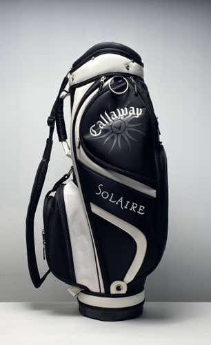 Callaway Solaire Cart Bag Black 9-Way Divide Single Strap Golf Bag