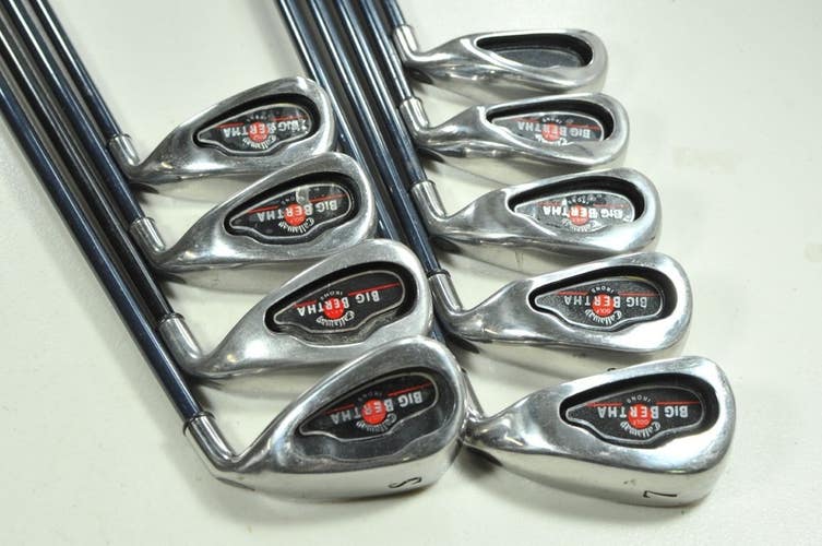 Callaway Big Bertha 2004 3-10,SW Iron Set Regular Flex RH 75g Graphite # 205186