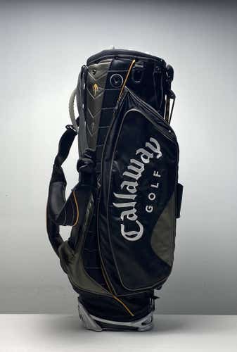 Callaway Warbird Stand Bag Black/Grey/Yellow 7-Way Divide Dual Strap Golf Bag