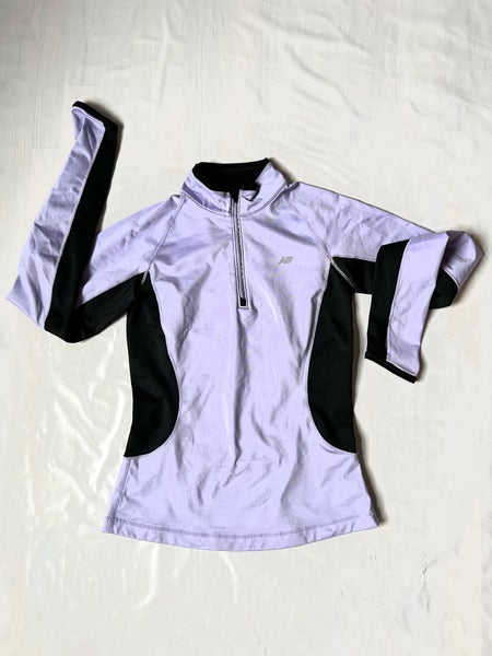 New Balance Athletics Heat Grid lavender purple black 1/4 Zip shirt Women's XS