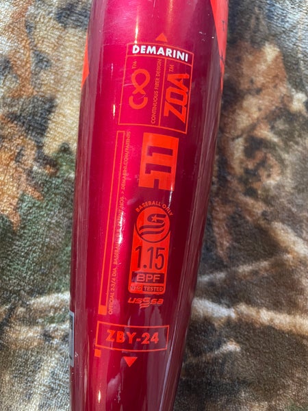 Shaved and Rolled 2024 DeMarini Zoa Composite USSSA Certified Bat (-11) 16 oz 27" (Used)