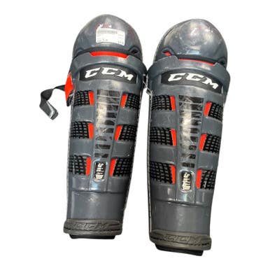 Used CCM U+ Senior Shin Guards Grey 15" 11375-S000368731