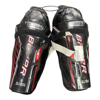 Used Bauer NSX Senior Shin Guards Black 12" 11375-S000368723