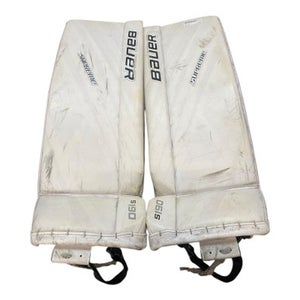 Used Bauer SUPREME S190 Goalie Leg Pads Inter White SM 11375-C000368698