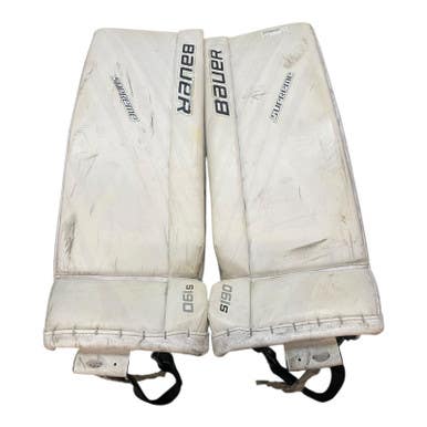 Used Bauer SUPREME S190 Goalie Leg Pads Inter White SM 11375-C000368698