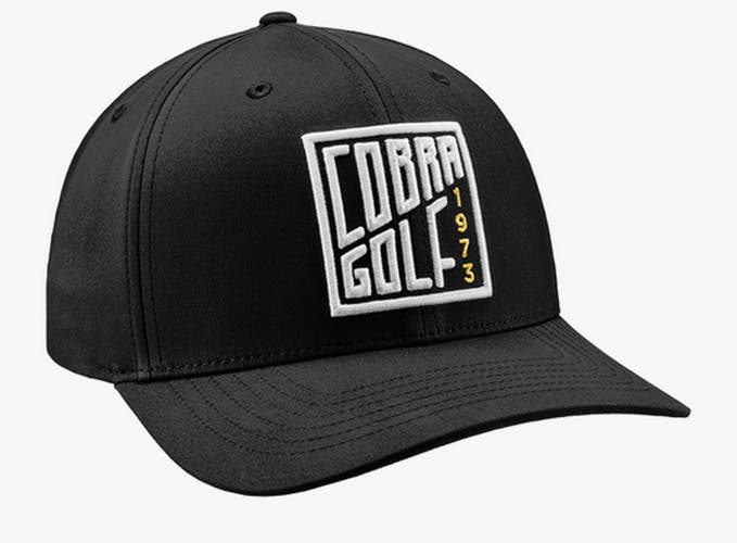 NEW Cobra Rise Black Adjustable Snapback Golf Hat/Cap