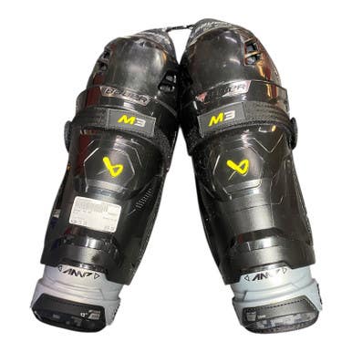 Used Bauer M3 SG Senior Shin Guards Black 13" 11375-S000368691
