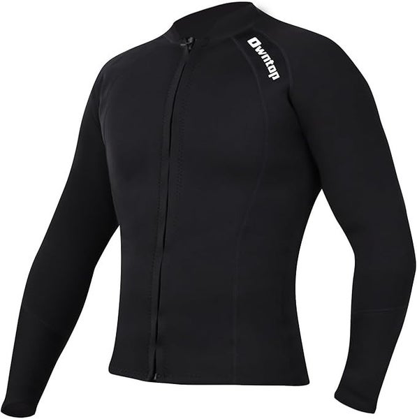 Owntop Wetsuit Tops Women & Men | Upgraded 2MM Neoprene Long Sleeve | Flexible &