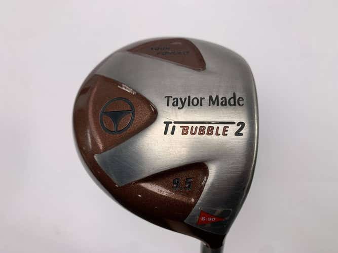 TaylorMade Ti Bubble 2 Driver 9.5* Bubble S-90 Stiff Graphite Mens RH