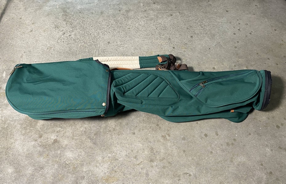 Shapland Sunday Bag Carry Bag Green 4-Way Divide Dual Strap Golf Bag