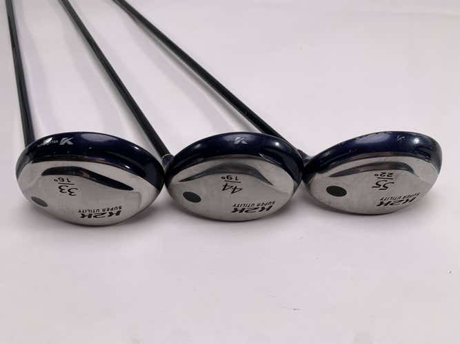 K2K Super Utility Hybrid Set 16* 19* 22* Super Utility Regular Graphite Mens RH