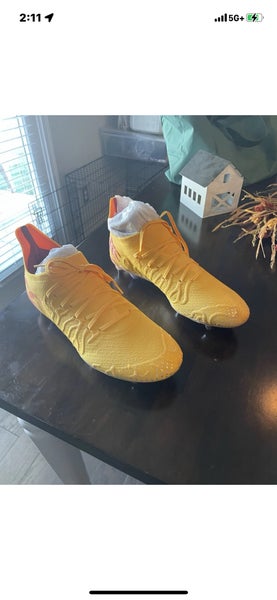 Orange Men's Size M 12.0 (W 13.0) Adult Detachable Cleats for Rugby, Football, Lacrosse, Soccer New