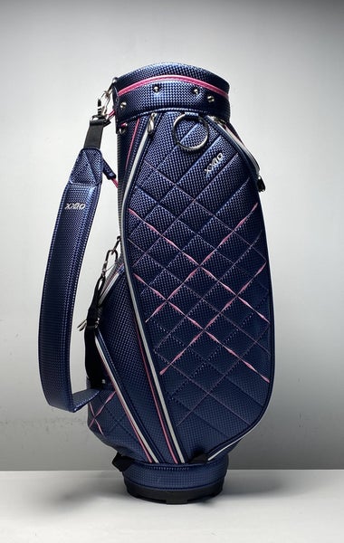 XXIO Ladies Cart Bag Blue/Pink 5-Way Divide Single Strap Golf Bag NEW