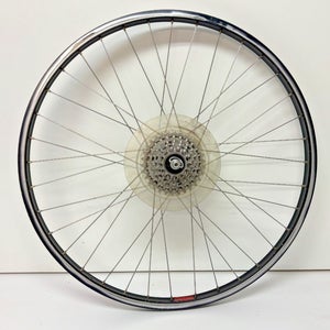 Vintage 6-Speed 36-Spoke Black Aluminum 26" QR Rear Wheel Suzue Sealed Hub