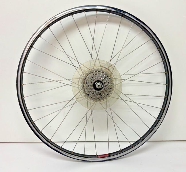 Vintage 6-Speed 36-Spoke Black Aluminum 26" QR Rear Wheel Suzue Sealed Hub