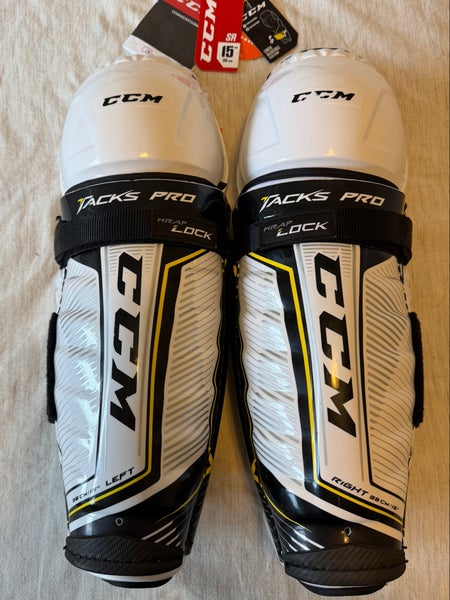 Senior CCM Tacks pro 15" Shin Pads (New)