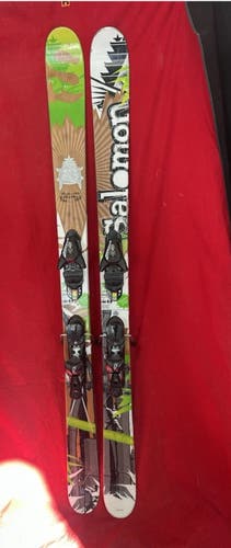 Unisex Salomon 160 cm All Mountain Skis With Bindings (Used)
