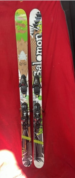 Unisex Salomon 160 cm All Mountain Skis With Bindings (Used)