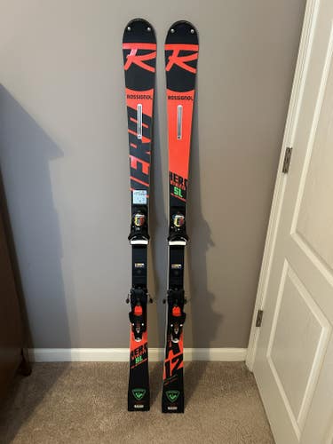 Women's 2020 Racing 157 cm Rossignol Hero FIS SL Pro Skis With Bindings Max Din 12 (Used)