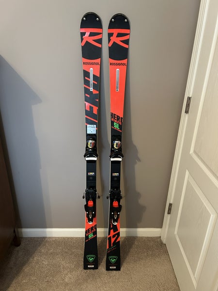 Rossignol Hero 157cm FIS SL Pro Skis With Bindings Max Din 12 (Used)