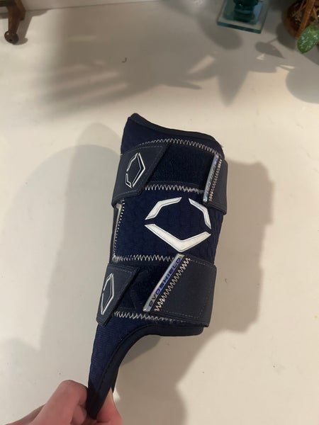Navy Adult EvoShield Leg guard Shin Guards (New) Size Small For LHB