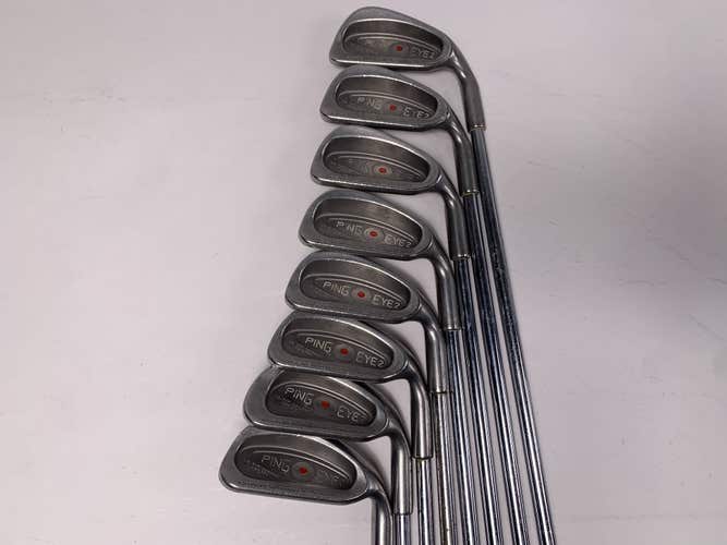 Ping Eye 2 Iron Set 3-PW Red Dot 1* Flat Karsten JZ Stiff Steel Mens RH