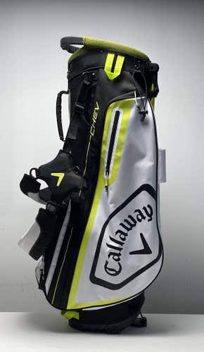 Callaway CHEV Stand Bag Black/Yellow/White 5-Way Divide Dual Strap Golf Bag