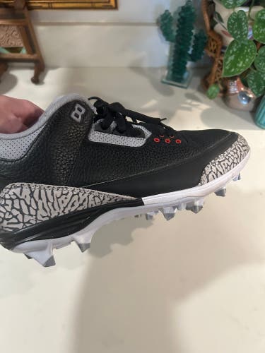 Black Men's Size M 10.0 (W 11.0) Adult Air Jordan Molded Cleats Cleats (New)