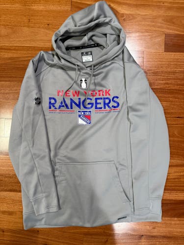 Alexis Lafreniere 13 New York Rangers Fanatics Authentic Pro Hoodie Player Used L