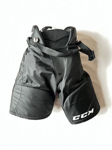 CCM LTP Youth YT-M Ice Hockey Pants Black protective gear adjustable strap EUC