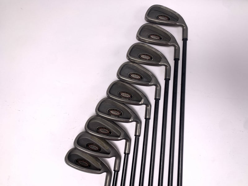 Callaway Big Bertha Tungsten Titanium Irons 3-PW+AW+LW RCH 96 Graphite RH No 9