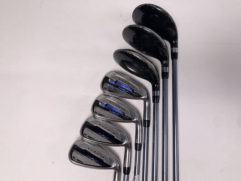 Cobra MAX Iron Set 4HY-6HY+7 Iron-PW White Tie X4 Regular Graphite Mens RH