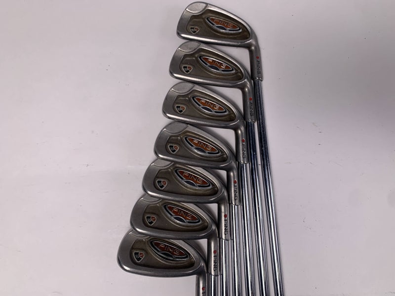 Ping i10 Iron Set 4-PW Red Dot 1* Flat AWT Stiff Steel Mens RH