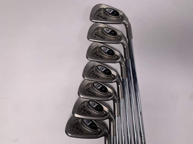 Ping i3 + Blade Iron Set 4-PW Black Dot Regular Steel Mens RH