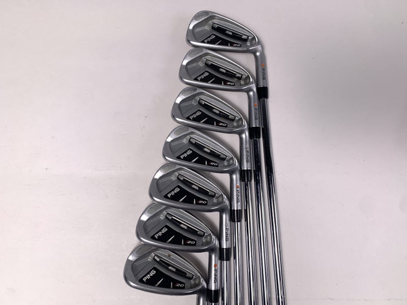 Ping i20 Iron Set 4-PW Orange Dot 2* Flat DG Tour Issue S400 Stiff RH