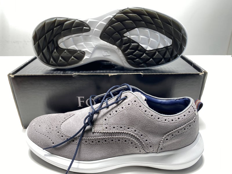 FootJoy Flex LE 1 Modern Wing Golf Shoes Gray Men's SZ 9 (56113)