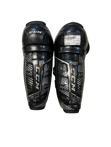 Used CCM TACKS 955 Junior Shin Guards Black 10" 11706-S000366416