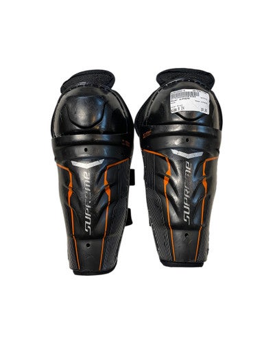 Used Bauer SUPREME Youth Shin Guards Black 8" 11706-S000366415
